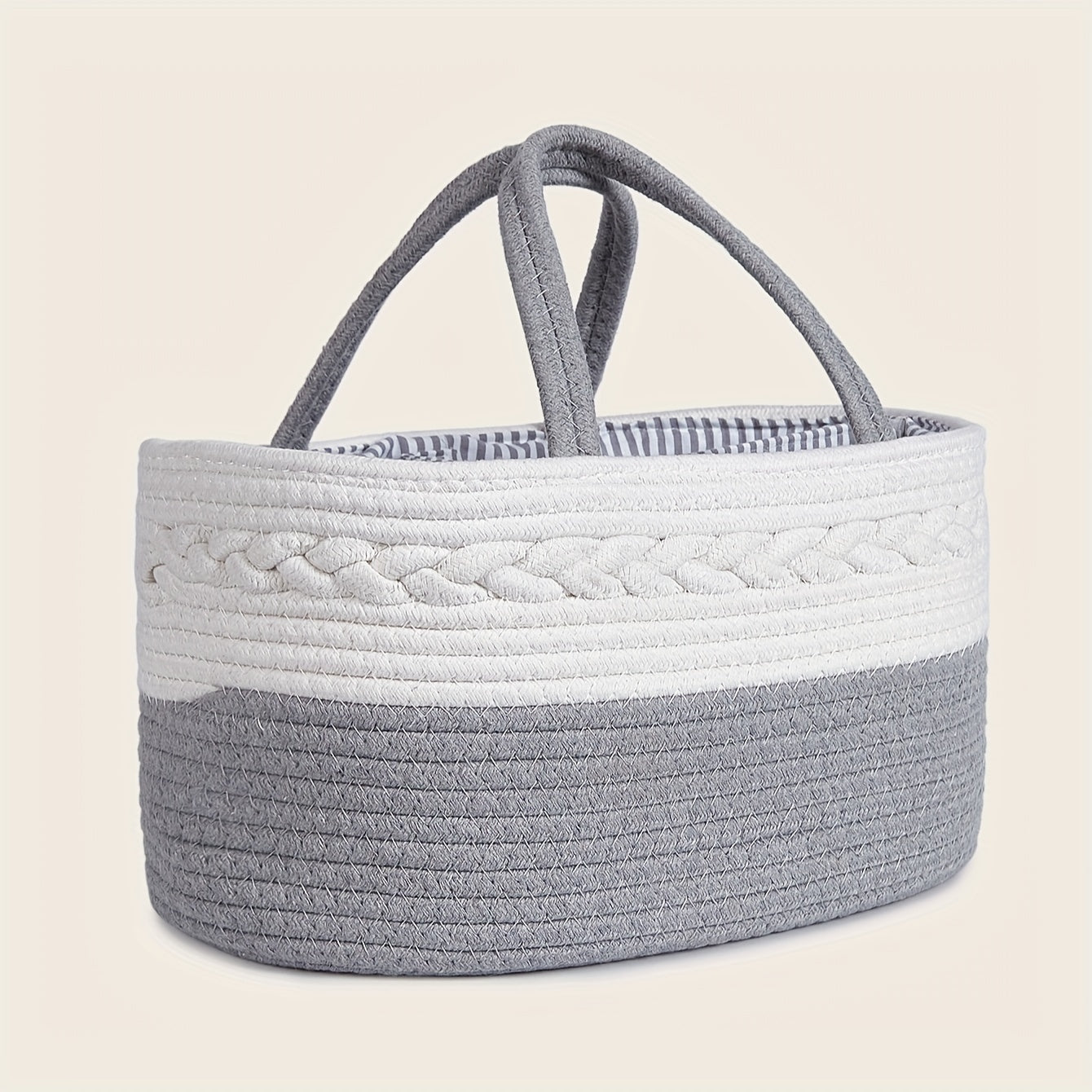 Spacious Woven Tote for On-The-Go Moms - Portable Storage Solution