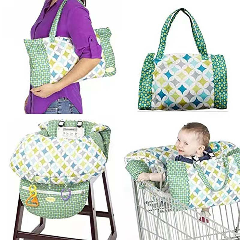 Protect your baby or infant in style with this versatile 2-in-1 shopping cart and high chair cover. This washable cover is designed to fit dining platform high chairs up to 8 inches high, providing a comfortable and clean seating option for your little