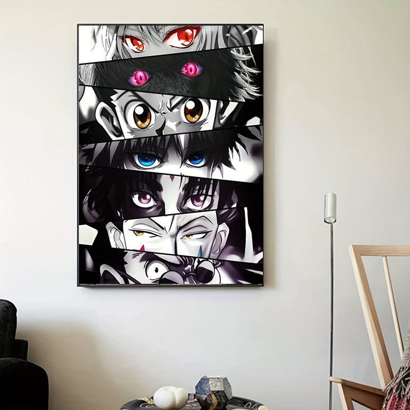 1-piece anime eyes art poster canvas painting, 40x60cm, modern home decoration for living room or kids bedroom, unframed.