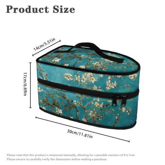 Portable iron storage bag inspired by Van Gogh, designed to protect your iron from dust. This non-electric carrying case features dual zippers and a convenient handle, making it the perfect organizer for your ironing accessories.