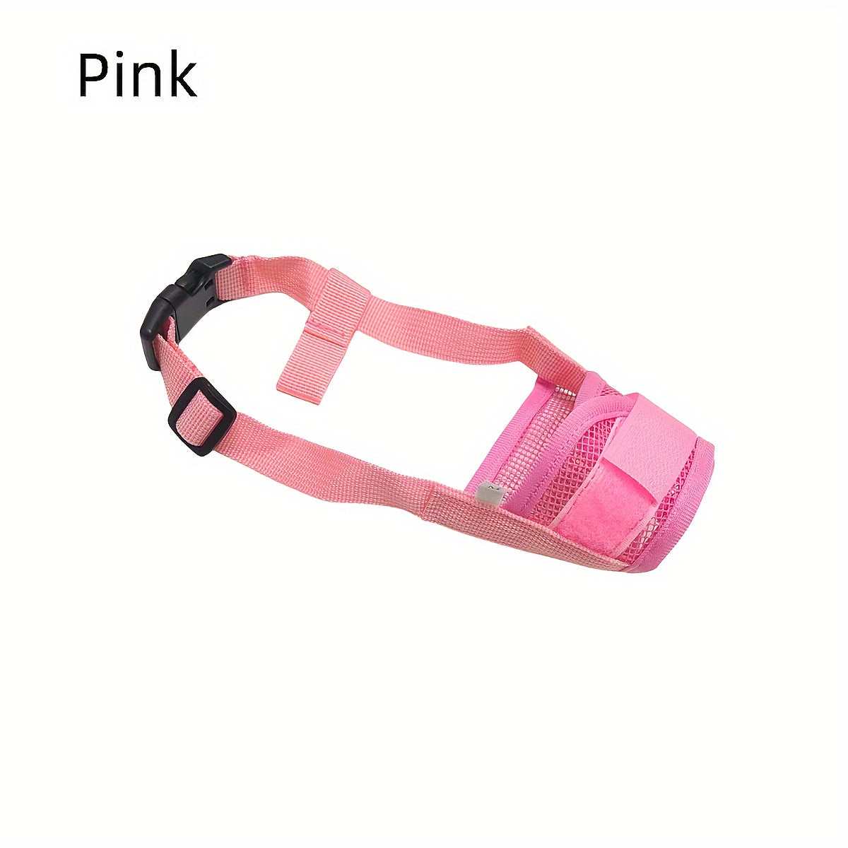 Breathable dog muzzle with adjustable straps to prevent biting and barking