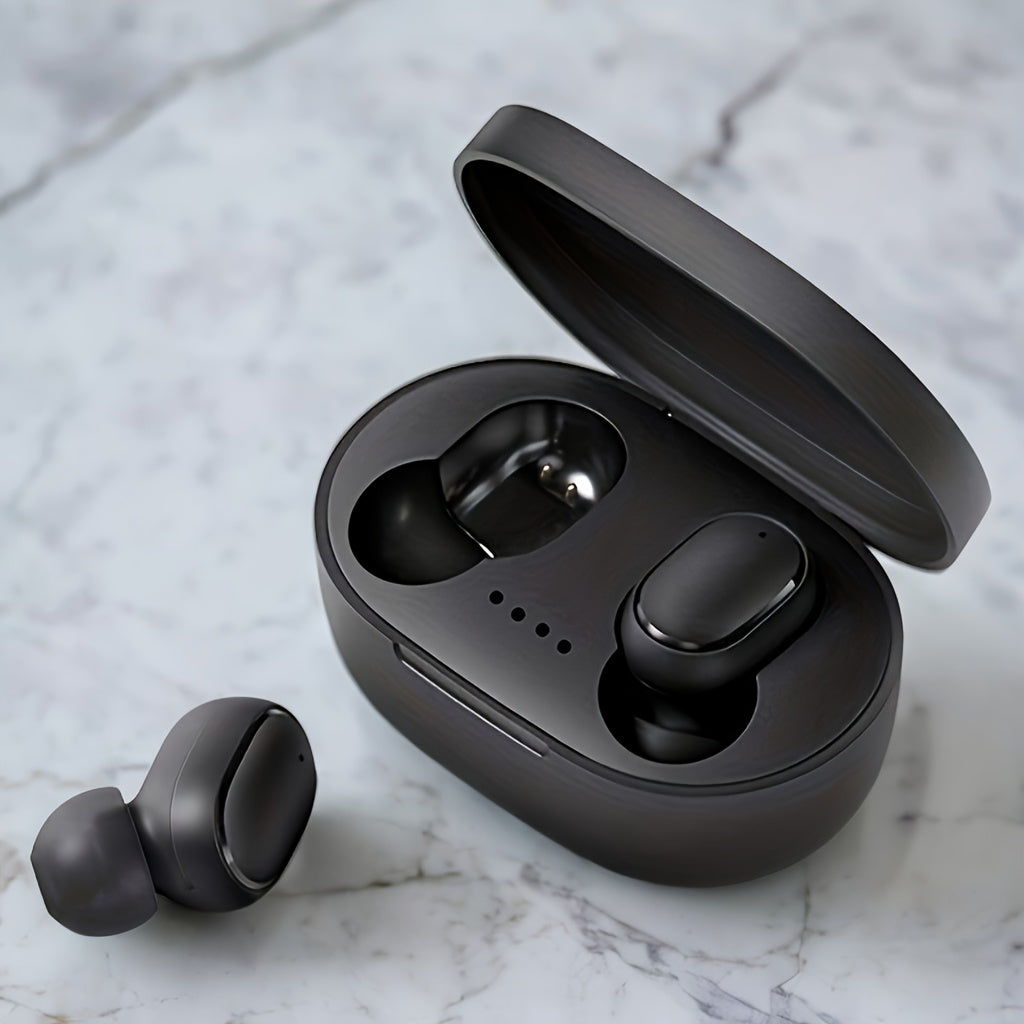 Wireless earphones with LED display, touch control, and in-ear design for IOS/Android.