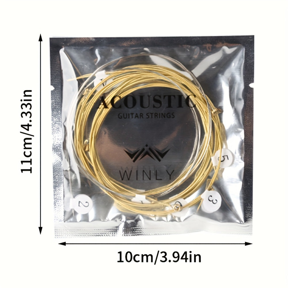 Folk Guitar Strings, Hexagonal Steel Core Acoustic Guitar Strings, Civin Strings.