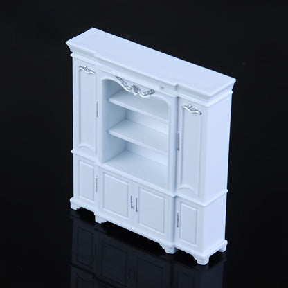 Stylish Small Furniture Set - White Bookcase & Cabinet Combo, Ideal for Home Decoration in Any Space