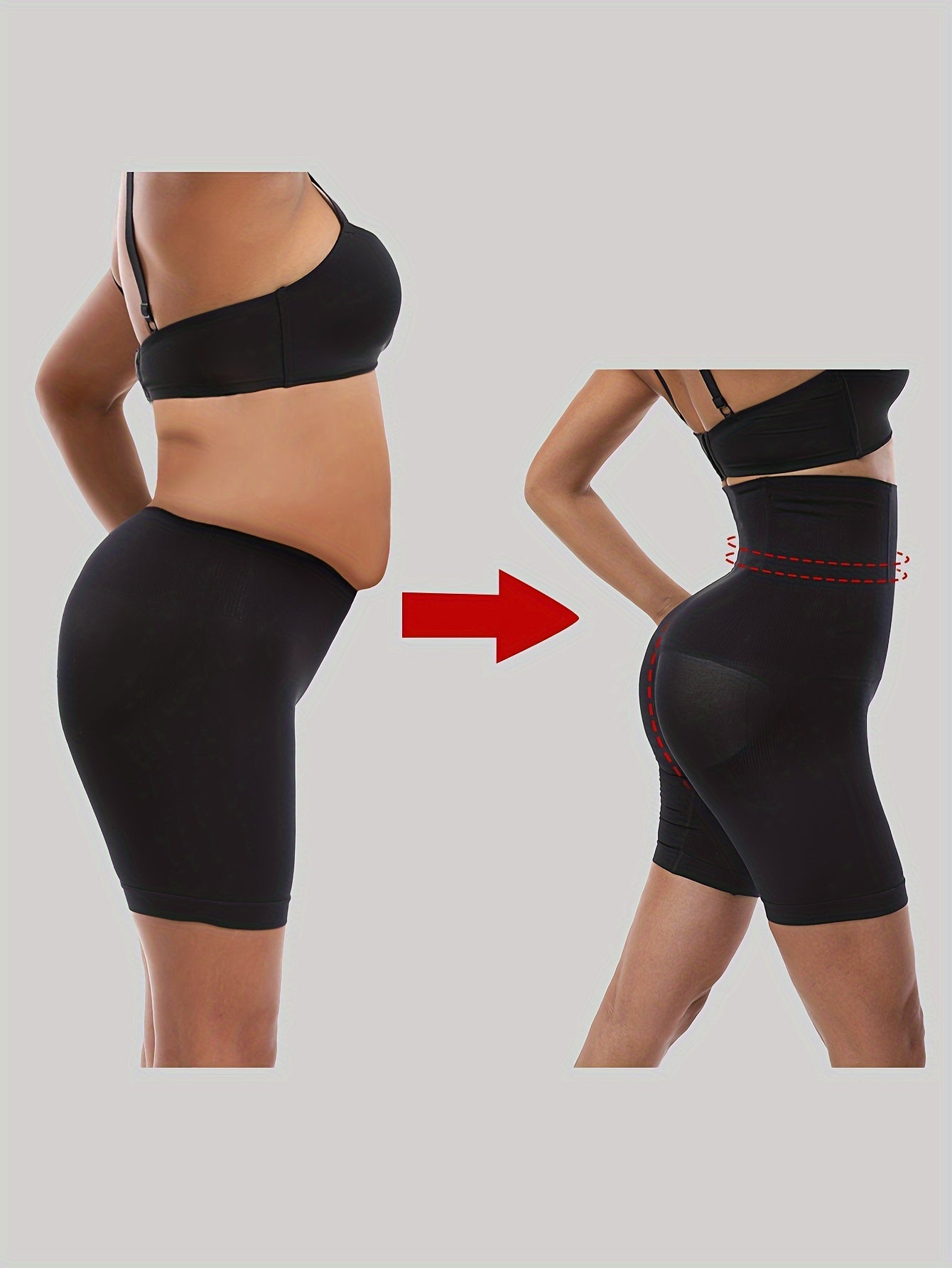 High waist boyshort shaper for tummy control, butt lift, and slimming. Comfortable women's shapewear for everyday wear.