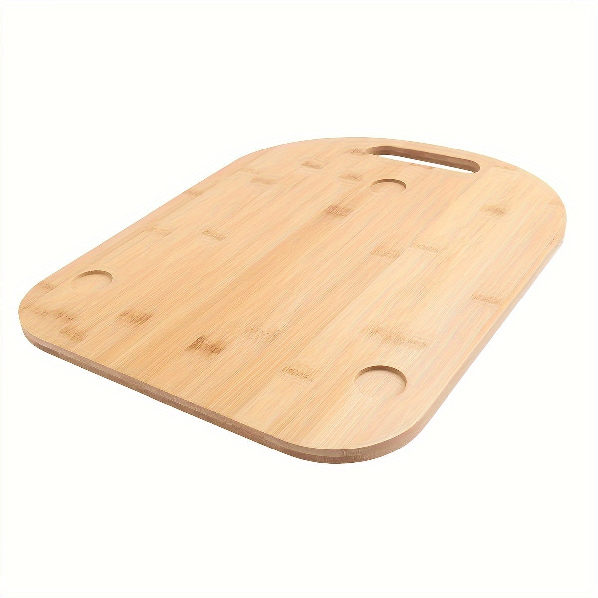 Bamboo wood food processor mobile pad for the kitchen, featuring a smooth sliding wooden base for easy and fast movement of your food processor. This rolling plate accessory is perfect for food processing machines.