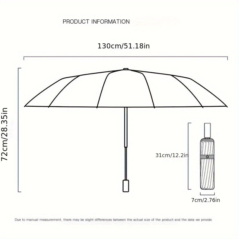 Универсальный большой зонт с защитой от УФ-лучей, ветра и воды. Прочный дизайн с 12 спицами и ручным открыванием, идеально подходит для семейного использования.