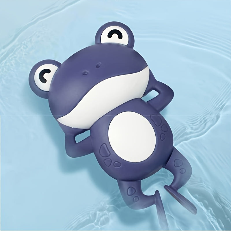 Frog swimming bath toy for youngsters playing in the water.