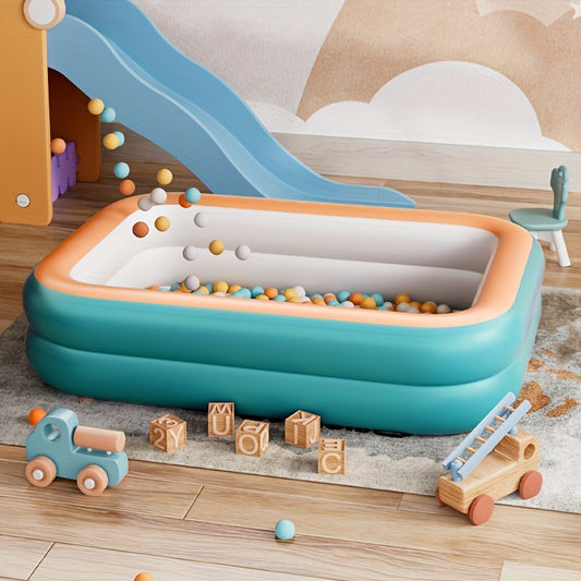 Inflatable swimming pool ready for use indoors or outdoors, perfect for water play, bathing, and pet washing.