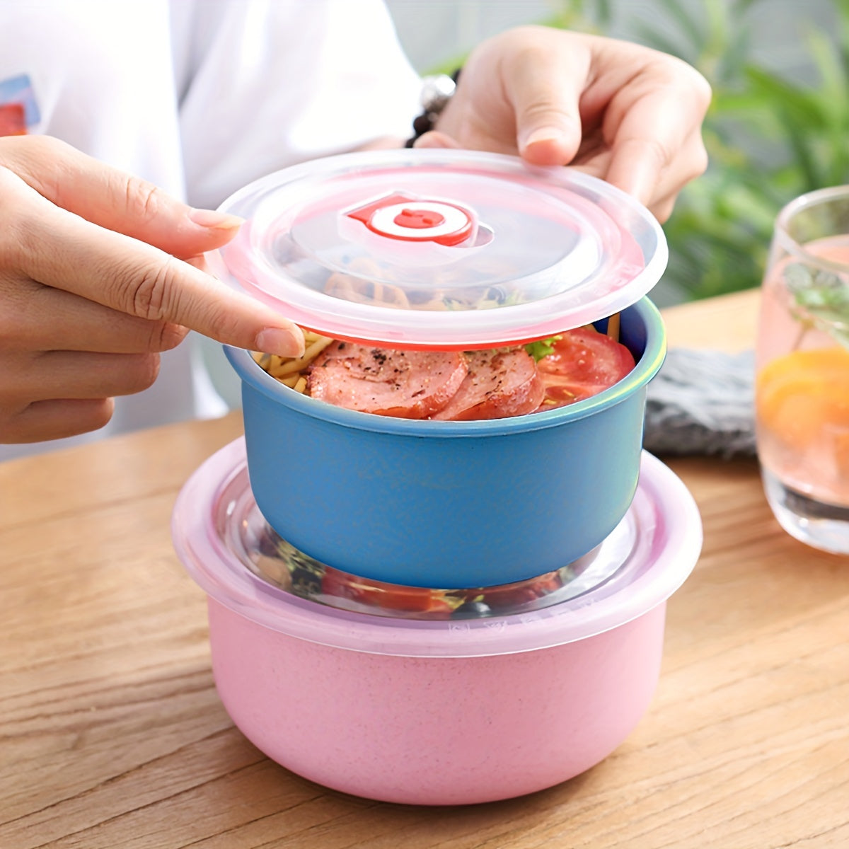 3 Airtight Food Storage Containers in Various Sizes, Perfect for Keeping Food Fresh - Essential for Summer, Lunches, Outdoors, and College Dorms.