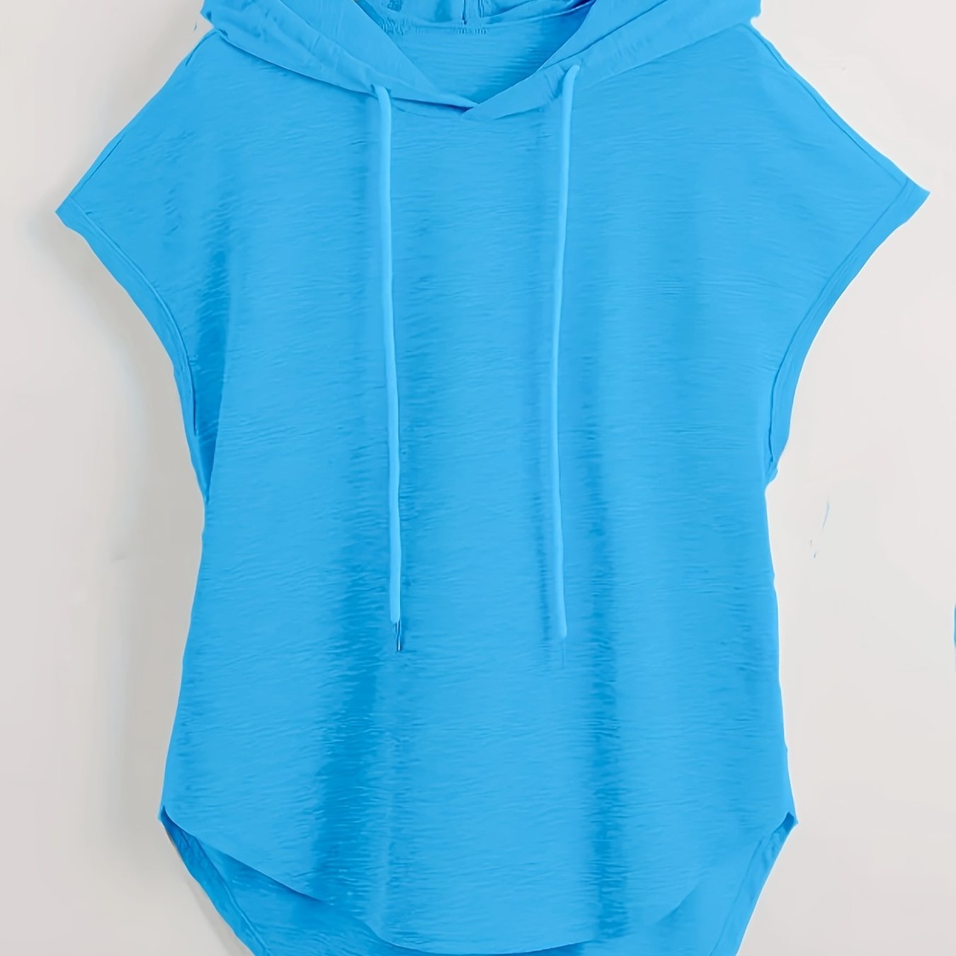 Oversized hooded T-shirt made of polyester/spandex fabric, suitable for casual sportswear in spring/summer/fall.