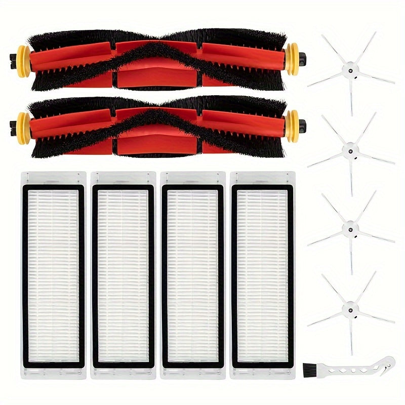 Набор из 10 запасных аксессуаров для пылесоса-робота Xiaomi Roborock E4, S4, S4 Max, S45 Max, S5, S5 Max, S6, S65, S6 MaxV, S6 Pure, включая дополнительную щетку для уборки.