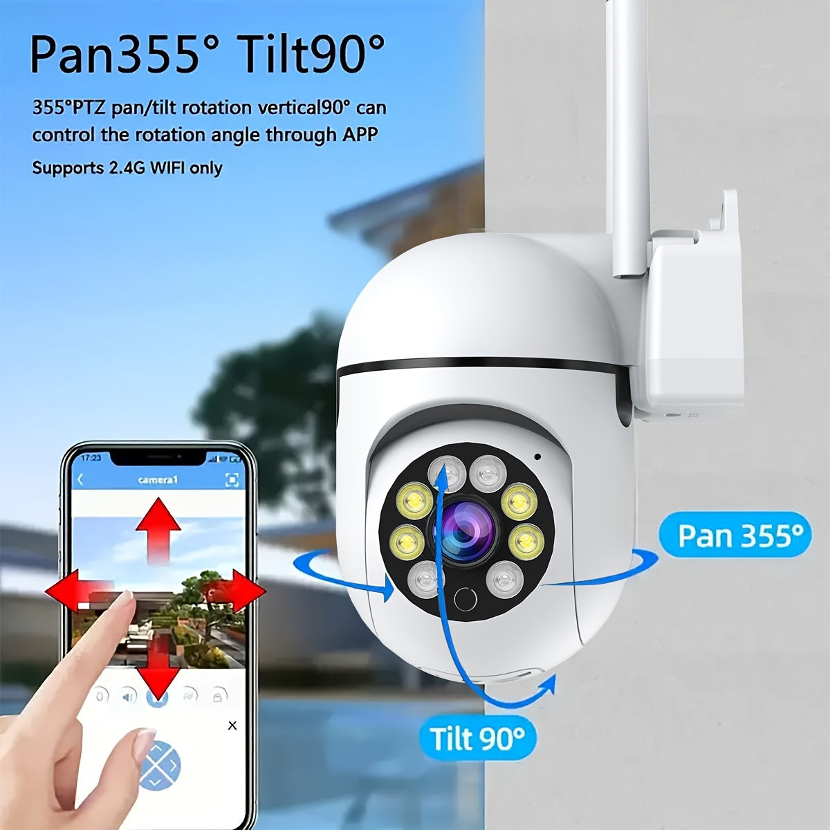 Get two WJG high-definition 1080P WiFi security cameras with wireless capabilities, night vision, two-way audio, pan/tilt/zoom, and motion tracking. Ideal for monitoring indoors or outdoors, perfect for keeping an eye on youngsters and pets.