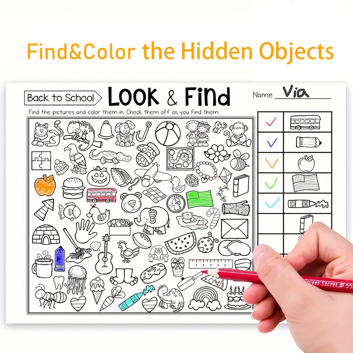 Discover Hidden Objects: An Interactive Book for Kids to Enhance Focus, Attention, and Observation Skills.