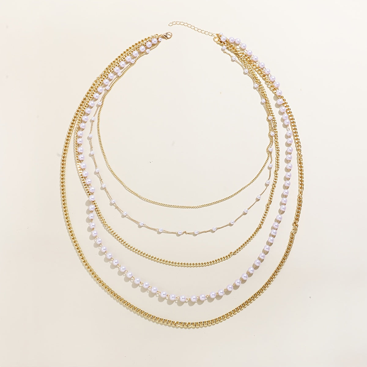 Stylish Multi-Layer Faux Pearl Necklace for Women, Featuring Classic Iron Chain, Perfect for Weddings and Banquets, Versatile All-Season Jewelry, Pearl Accent, Elegant and Chic