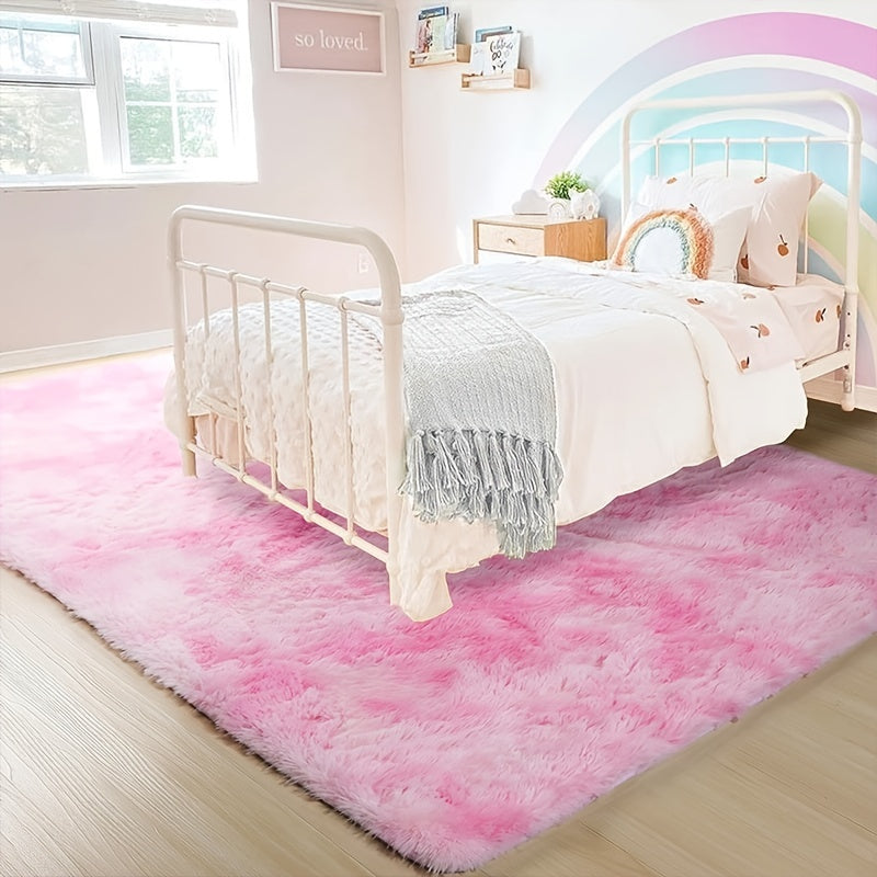 Luxurious Tie-Dye Plush Area Rug for Living Room and Bedroom, Soft Polyester Rug Available in Various Sizes: 40*60cm, 40*120cm, 80*160cm, 140*200cm, 160*230cm, 200*200cm