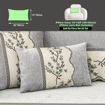 1pc Floral Pattern Sofa Cover for all seasons, including pillow case backrest cover and sofa cushion protective cover. Suitable for bedroom, office, living room, and home decor.