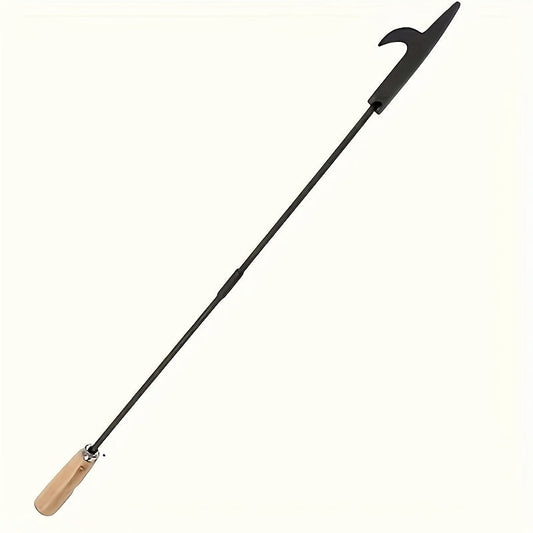 Set of fireplace tools for poking, made from strong metal and wood, featuring a comfortable handle for easy gripping. Ideal for stirring and adjusting fires in both campfires and home fireplaces. Includes essential accessories for maintaining your