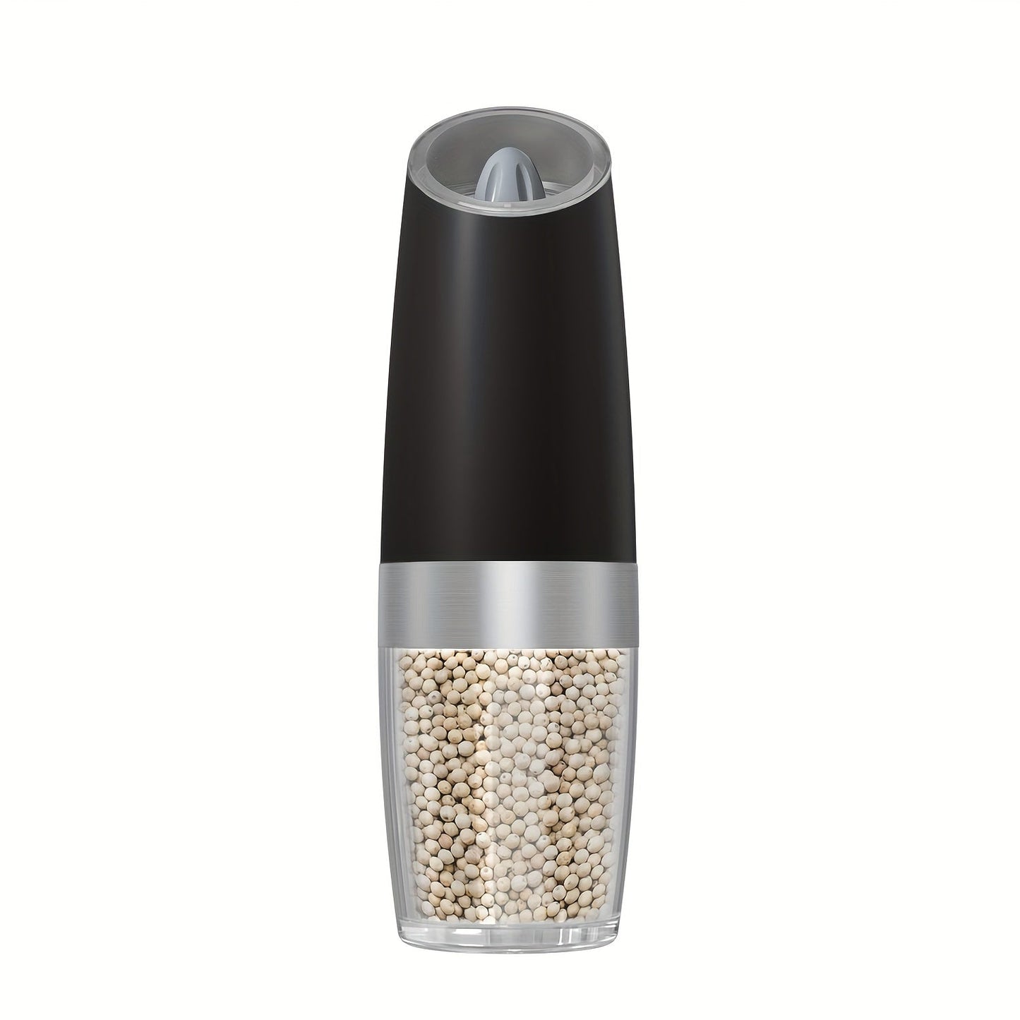 Electric Salt and Pepper Grinder Set with Adjustable Coarseness, Battery Operated, LED Light, One-hand Operation, Stainless Steel - Available in Multiple Colors.