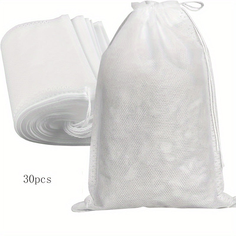 30-Pack of Breathable Drawstring Dust Covers for Handbags, Shoes, and Home Organization