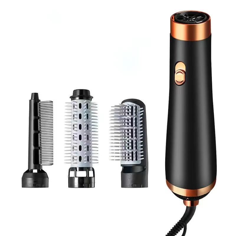 Cross-border foreign trade five-in-one electric hair dryer three-in-one hot air comb curling rod straight hair comb straight wind comb six European rules