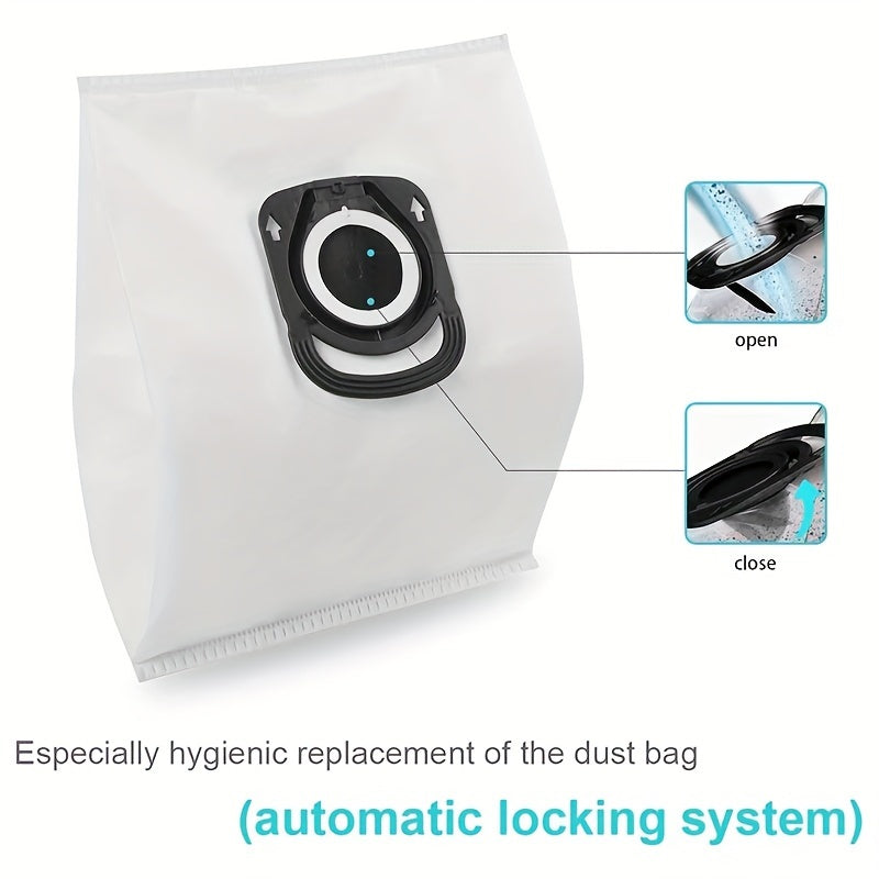 Pack of 5 Reusable 3D Efficiency Dustbags designed for Silence Force 4A (RO 64xx) Models, Features Automatic Locking System and Hygienic Filter Protection