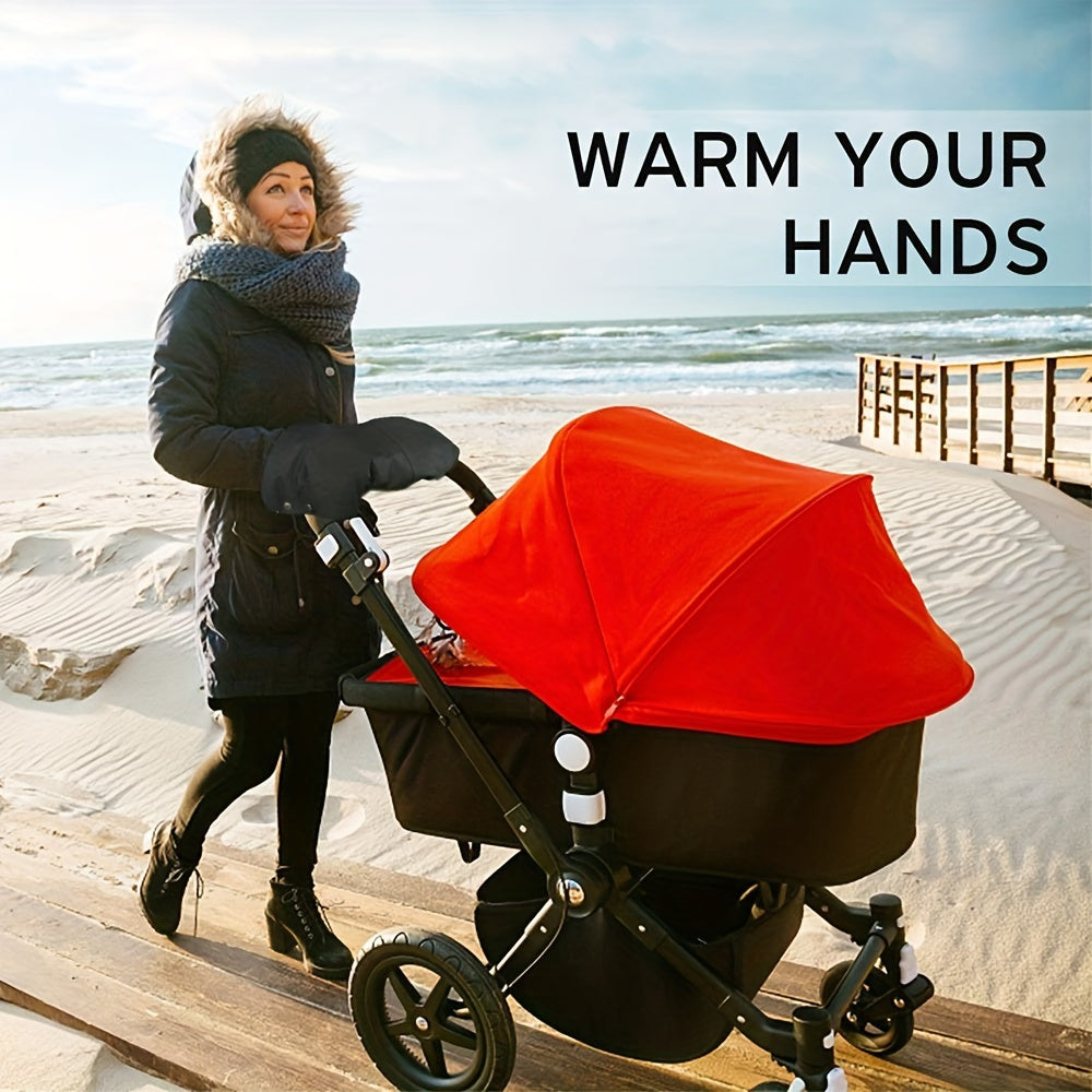 Stay cozy and warm this winter with our Extra Thick Winter Stroller Gloves. These windproof and insulated hand muffs are perfect for pushchairs, prams, and car seats. They are easy to install and are BPA-Free for added peace of mind.