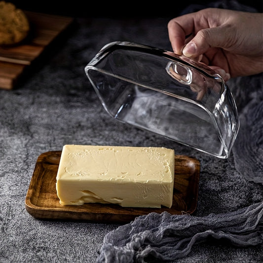 Acacia wood butter dish perfect for weddings, snacks, and fruit in kitchen and restaurants.