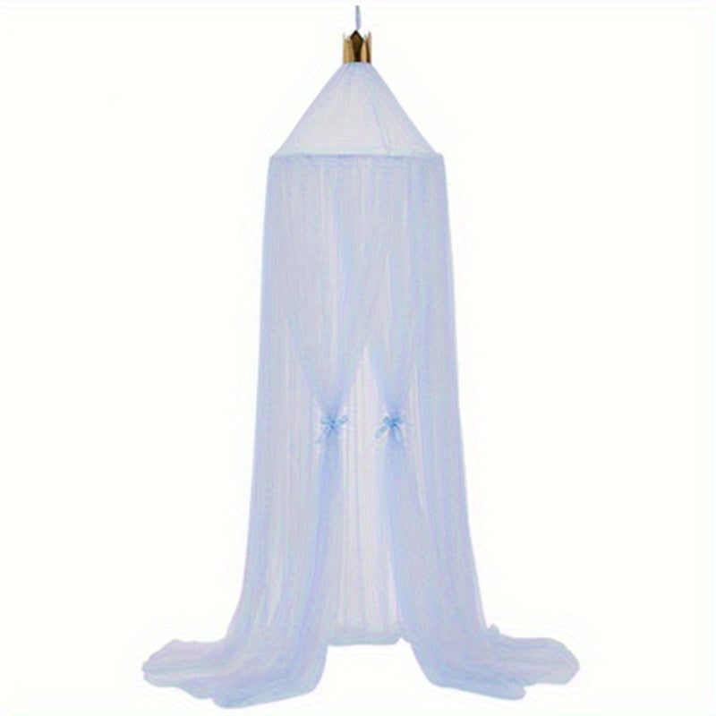 Mosquito Netting Princess Bed Canopy Dome Tent with Crown Top for Children's Room Decoration, Infant Photography Props, Easter, Halloween, or Christmas Gift – Nordic Style Mesh Bed Curtain for a Magical Sleep Experience