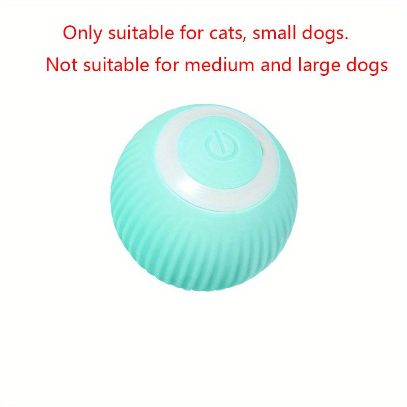 Electric rolling ball cat toy for playful kittens and cats, self-moving and smart.