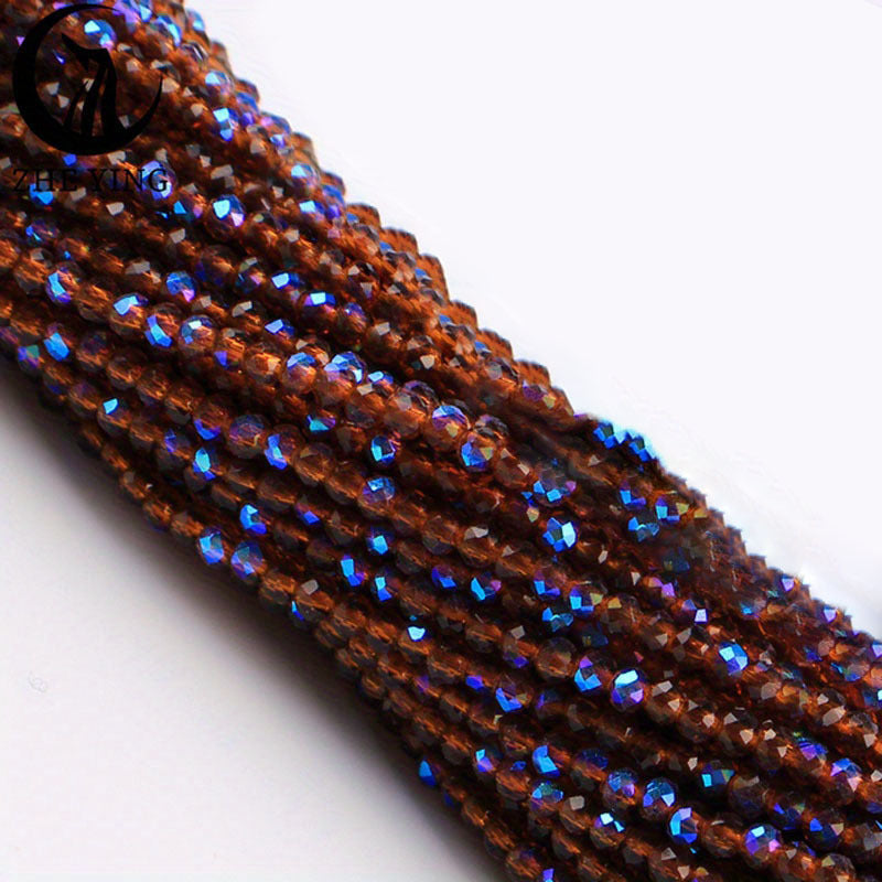 Set of 950/620 pieces of 2mm and 3mm Loose Spacer Faceted Faux Crystal Glass Beads for Making Bracelets and Jewelry