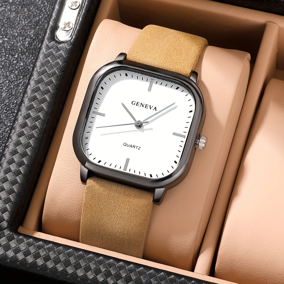 Men's Simple Business Square Quartz Watch - Perfect for Men's Accessories