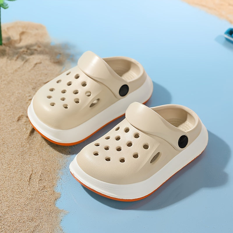 Breathable EVA clogs for boys & girls, casual slip-on shoes for toddlers to age 14, all-season lightweight footwear.