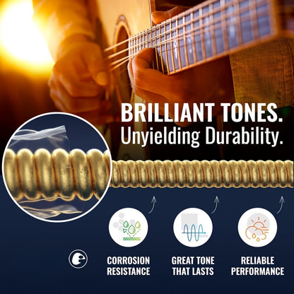 Elixir Strings, Acoustic Guitar Strings, 80/20 Bronze with NANOWEB Coating, Longest-Lasting Bright and Focused Tone, Comfortable Feel, 6 String Set, Light 12-53