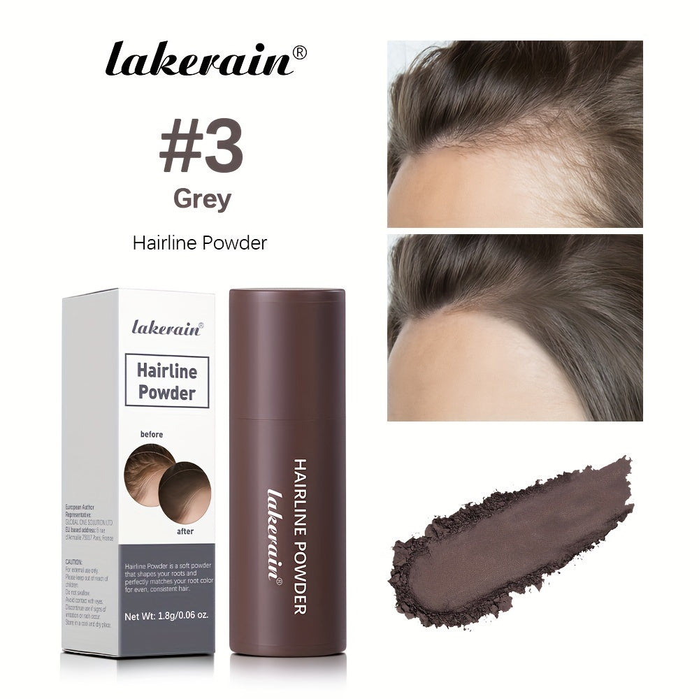 Lakerain Hairline Powder Stick: Instant, Waterproof, Long-Lasting coverage for Hairlines and Gray Roots.