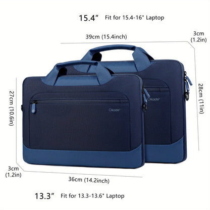 Okade T62 Laptop Bag: Lightweight, Shockproof, Waterproof, 33.78cm - 40.64cm Laptop & Tablet Compatible, Adjustable Strap, Detachable Shoulder & Trolley Handle, Polyester Lining, Minimalist