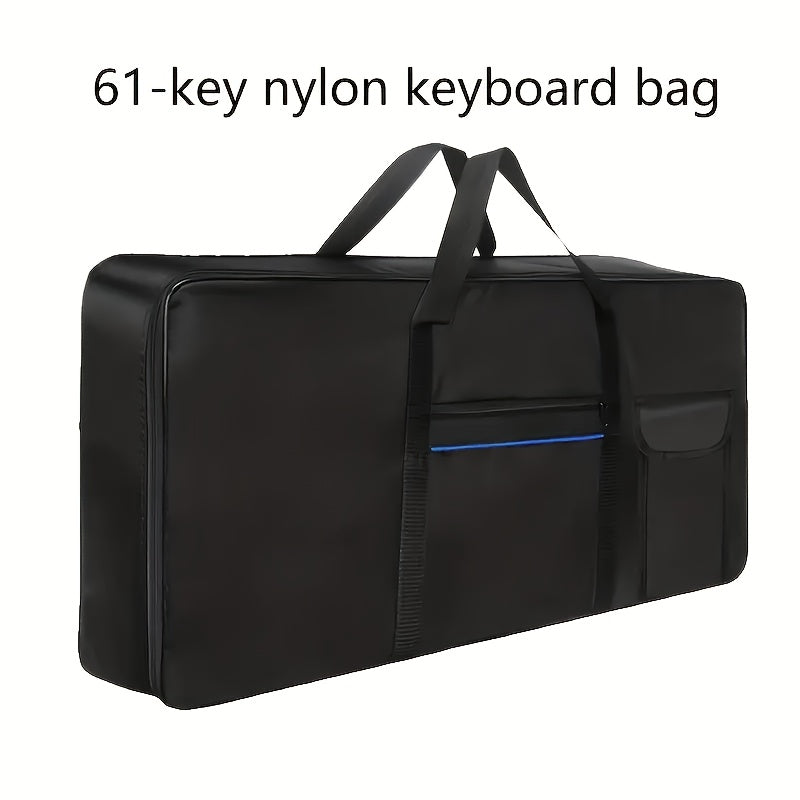 Durable gig bag for 61/76/88 key electric pianos made of Oxford cloth with double shoulder straps, max size 138.0x33.99x16.99cm.