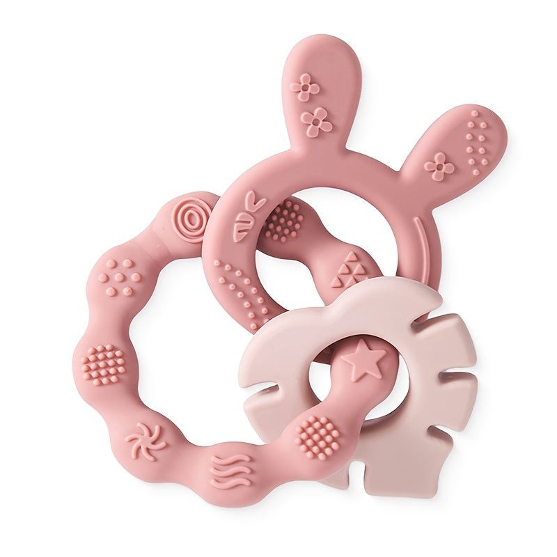 Adorable Rabbit-Shaped Teether for Babies - Made from BPA-Free Silicone, Gentle on Gums, Perfect for Soothing Teething Babies and Toddlers