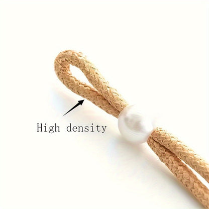 Fashionable and simple curtain binding rope available in 1 piece or 2 pieces. This decorative rope features creative pearl accents, adding beauty to your curtains. Use it as a decorative curtain buckle or binding strap for a simple and elegant touch.