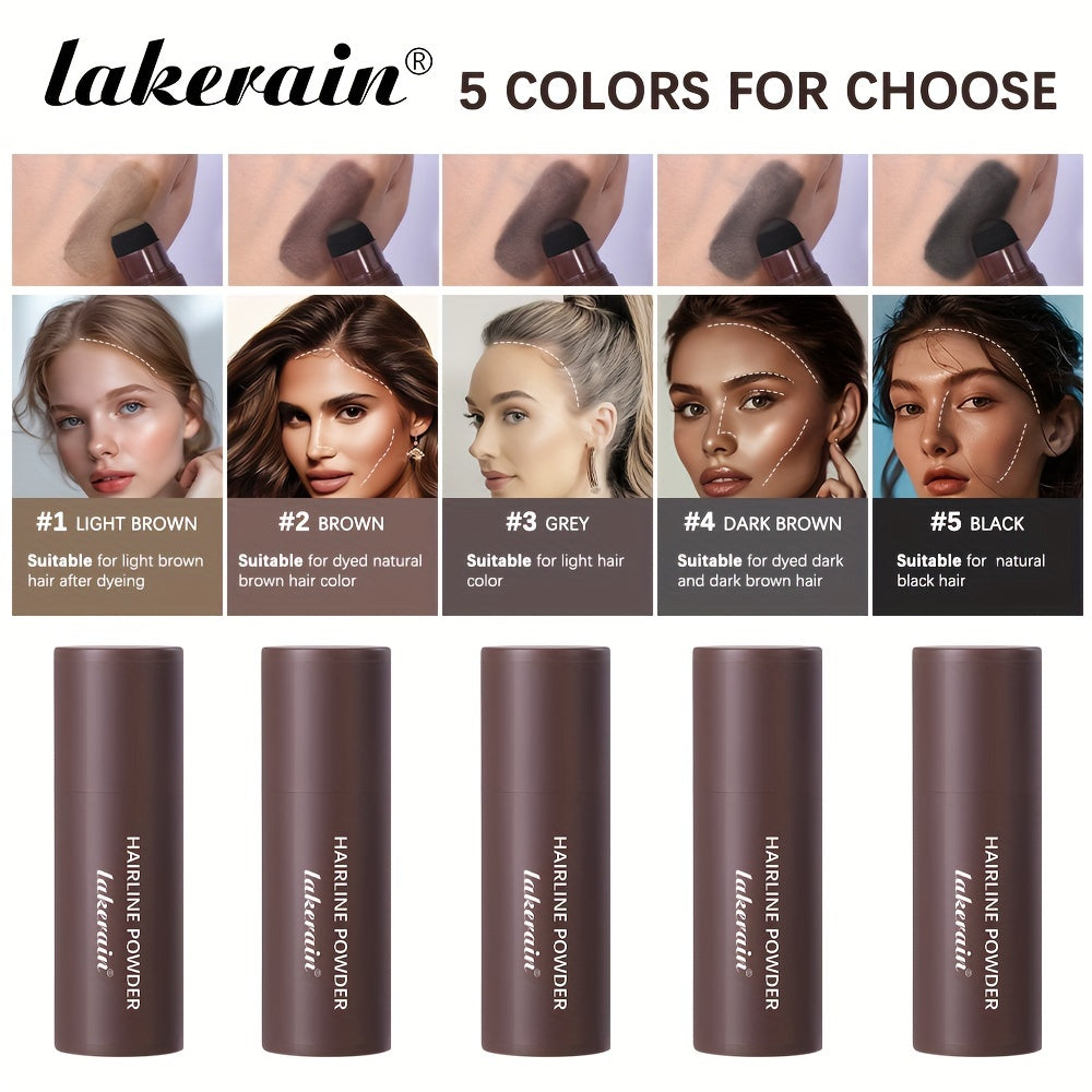 Lakerain Hairline Powder Stick: Instant, Waterproof, Long-Lasting coverage for Hairlines and Gray Roots.