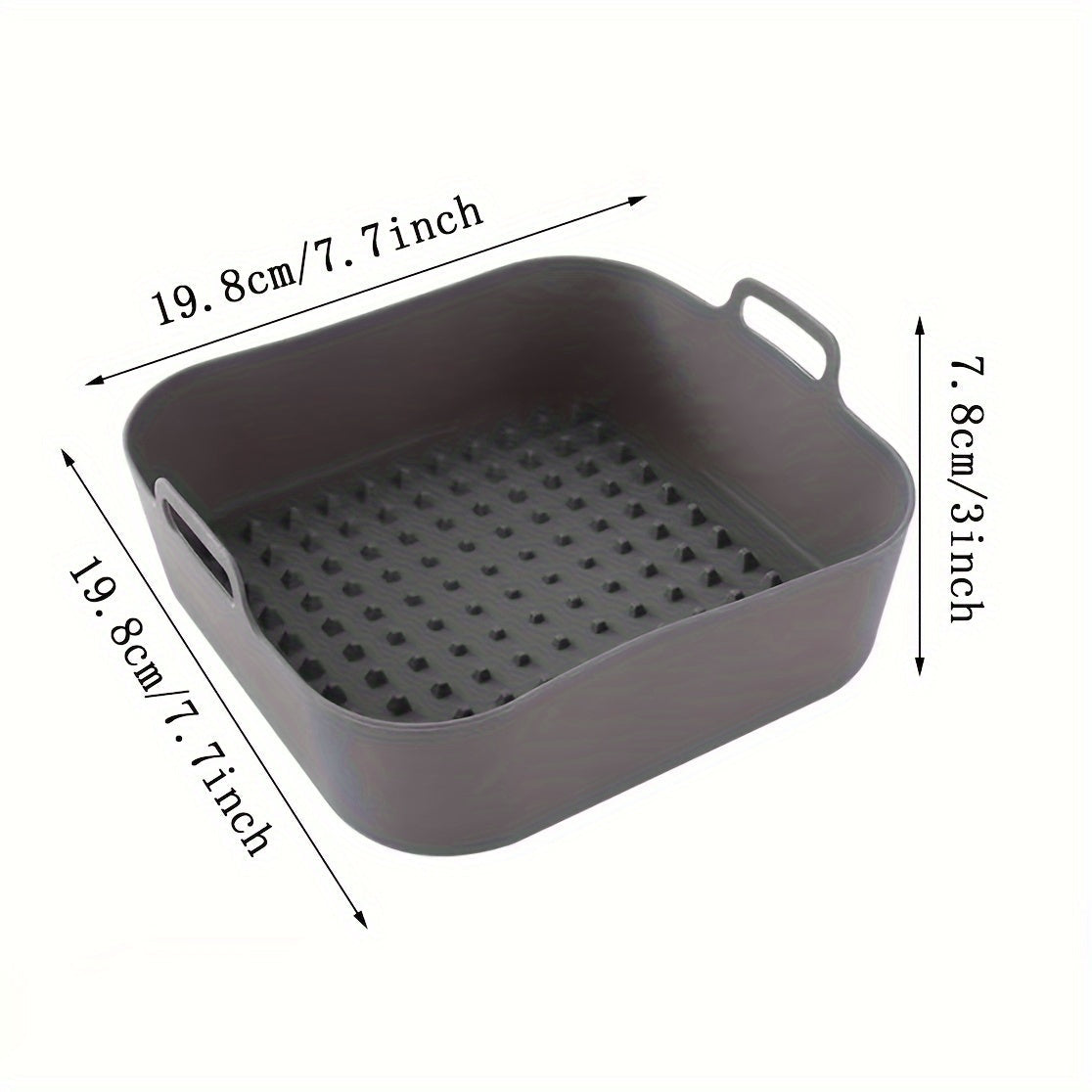 Square Silicone Air Fryer Basket: A versatile accessory for air fryer ovens, this reusable pot is a must-have for all your air frying needs.