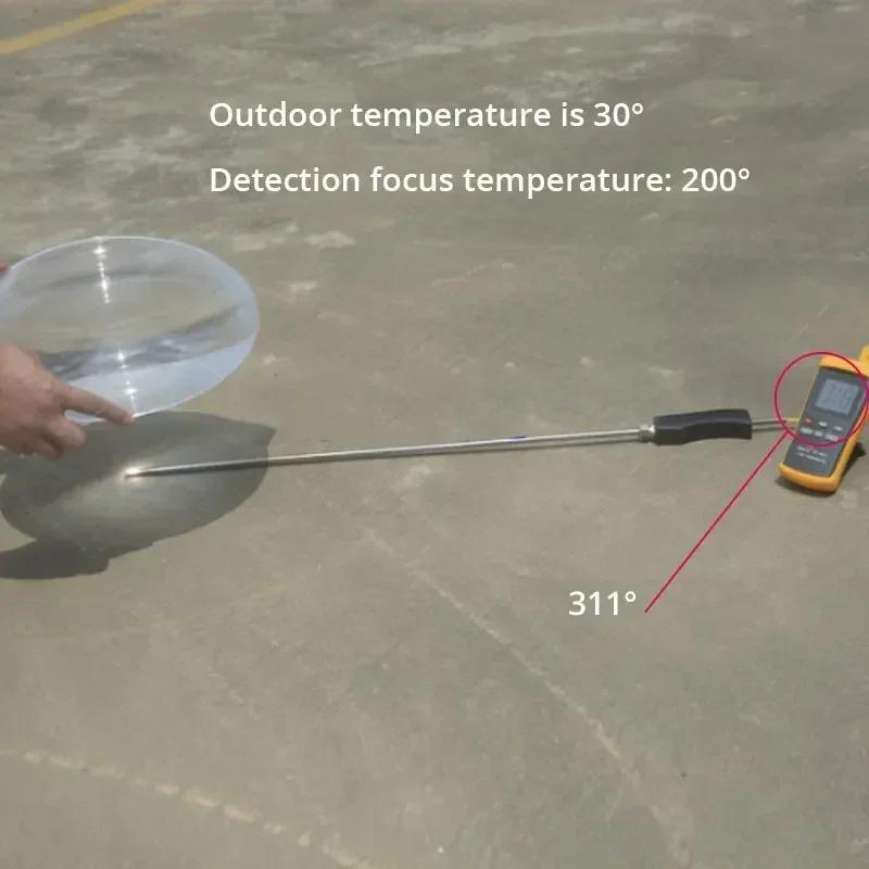 1pc Large 300mm Diameter Solar Focusing Lens made of PMMA Plastic for Science Classroom Optical Experiment Kit, English Model, with 220mm/400mm Focal Length.