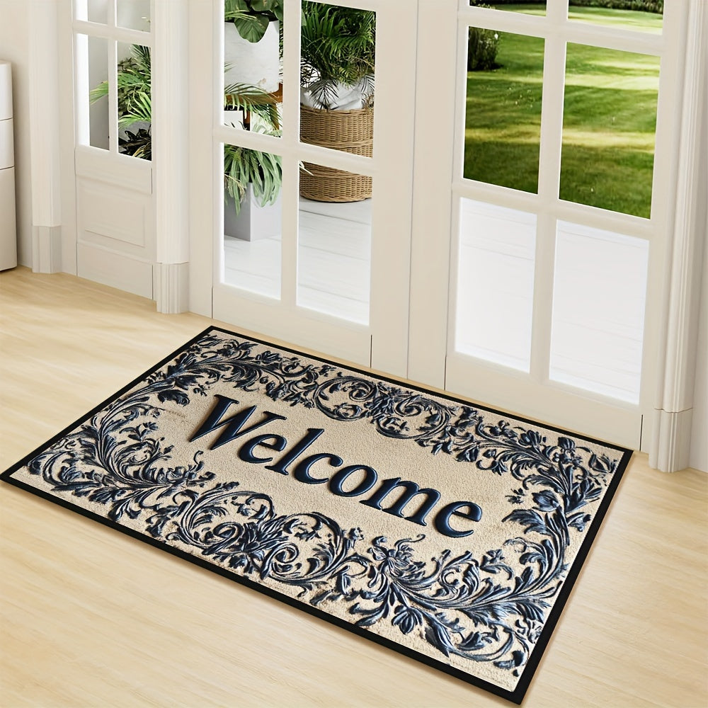 Stylish Braided Welcome Doormat - Slip-Resistant, Easy to Clean with Rubber Backing, Great for Any Room in the House - Perfect Holiday Gift & Decor Piece