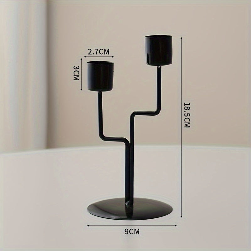 European-style iron candlesticks add romance and elegance to special dining occasions.