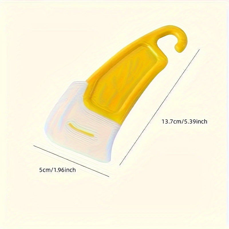 Versatile Silicone Kitchen Scraper with Multifunctional Wiper Blade - Easy Cleaning and Reusable. Features Medium Firmness and Plastic Handle for Use in Living Room, Bedroom, Bathroom, Toilet, and Kitchen. Non-Electric and Perfect for All Household