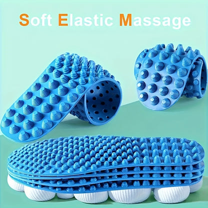 Massage insoles for shoes, foot reflexology pads.