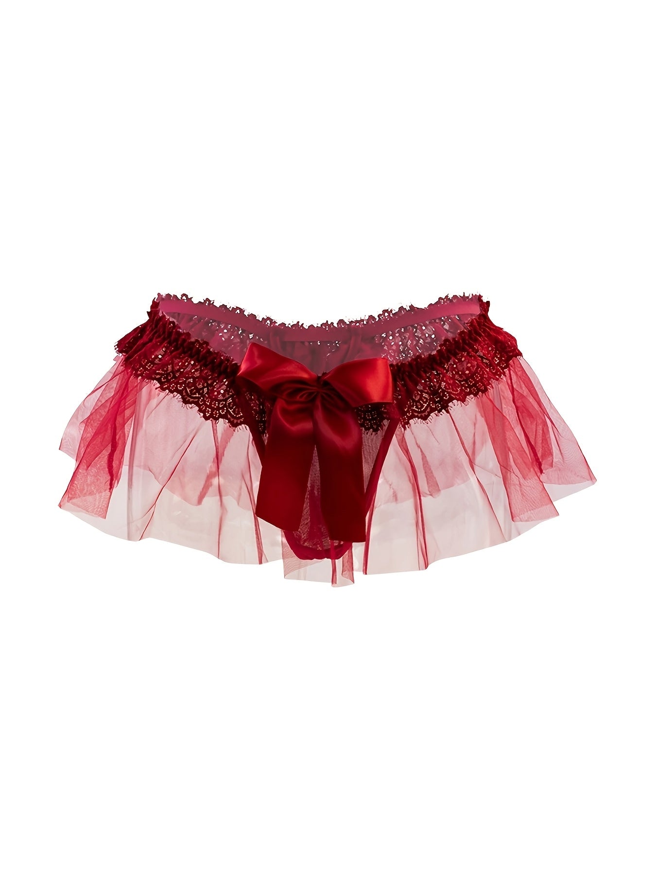 New Women's low-waist panties with bow and lace for Valentine's Day, Autumn/Winter Set.