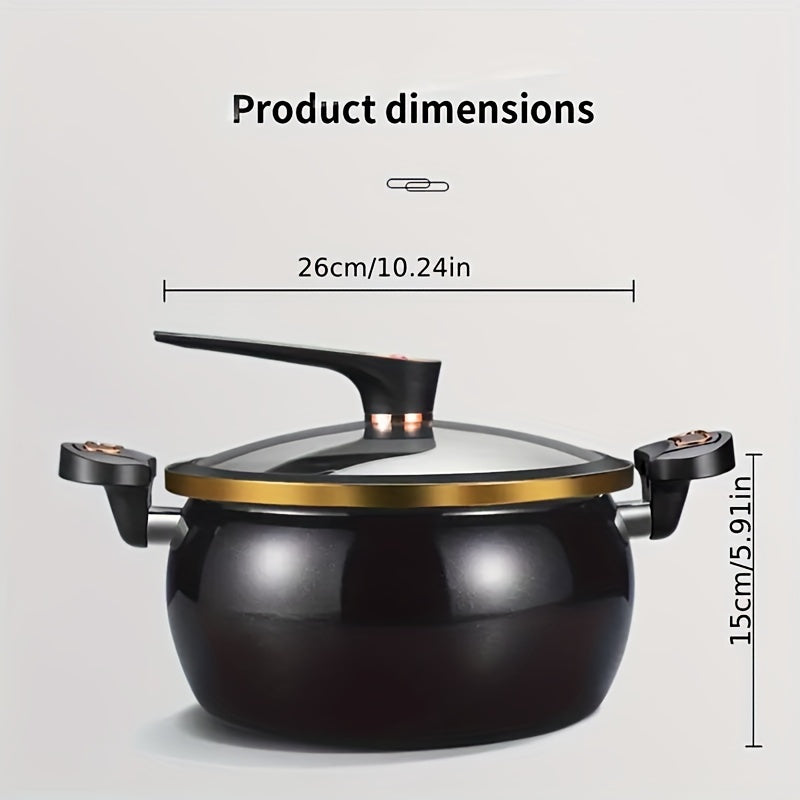 Versatile 8L Premium Cast Iron Stockpot with Lid - Perfect for Stew, Soup, and Boiling - Easy to Clean, Dishwasher Safe, Compatible with Induction, Gas, and Electric Stoves