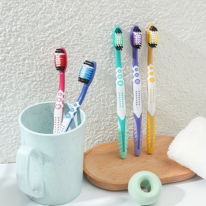 5 bristle toothbrushes for adults with medium bristles designed for deep cleaning and gum care.