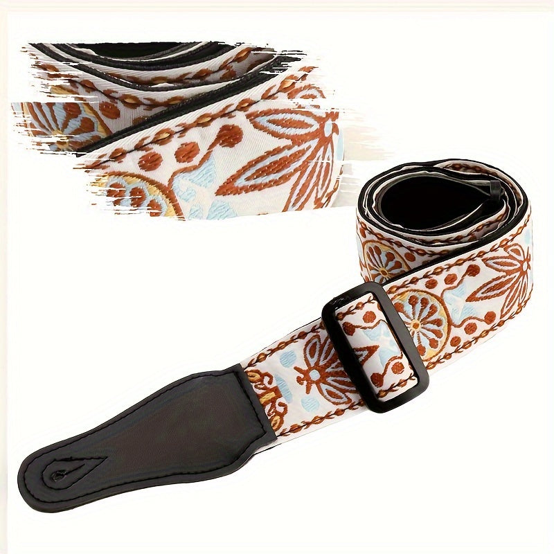 1 unique national style embroidered guitar strap adds authenticity to your music.